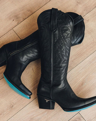 Smokeshow Leather Embroidered Cowboy Boots