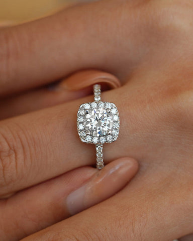 The Timeless 4-Prong Moissanite Silver Ring