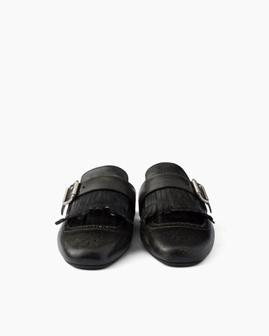 Women's Yeager Fringed Leather Mules