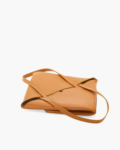 Genuine Leather Puzzle Fold Tote