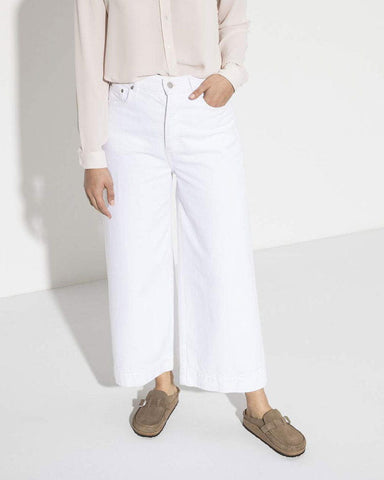 Women's Casual Suede Mules with Adjustable Buckle Strap