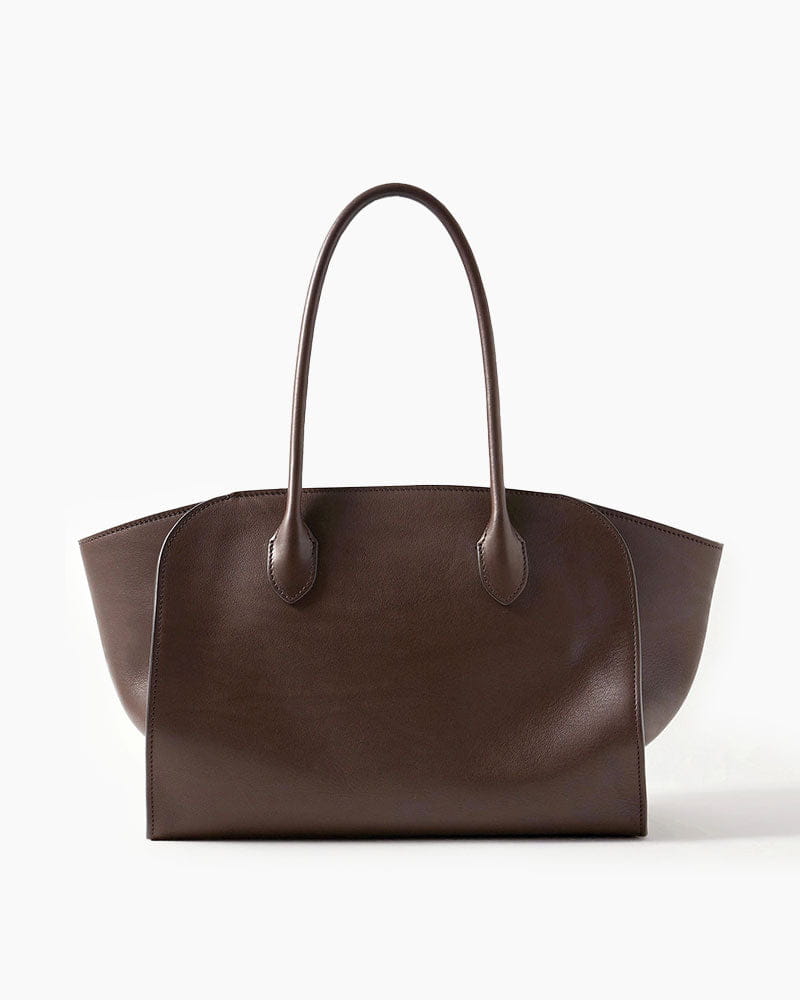 Brown Pure Line Leather Tote