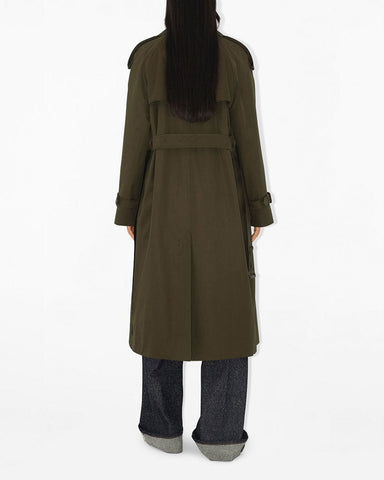 (Pre-sale)Office Classic Double-Breasted Trench with Check Lining