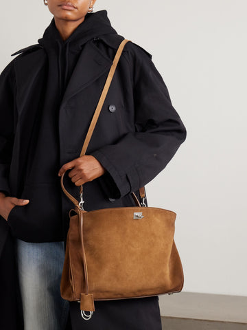 Medium Suede Shoulder Bag