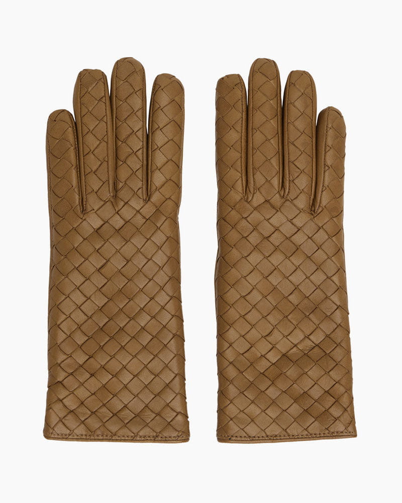 Luxury Woven Palm Genuine Leather Gloves