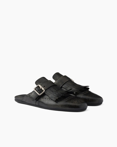 Women's Yeager Fringed Leather Mules