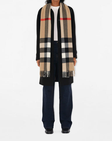 Soft Plaid Cashmere Shawl Classic Pattern