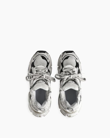 Men's Futuristic 90s-Style Chunky Mesh Low-Top Sneakers