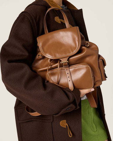 Casual Leather Backpack