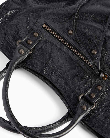 Women's black  LA City Calfskin Bag Medium