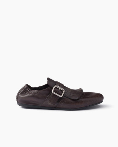 Women's Yeager Leather Shoes with Buckle