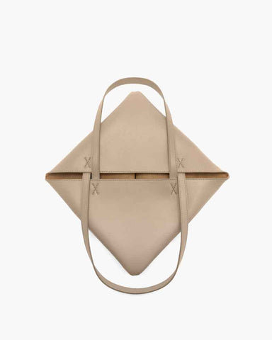 Genuine Leather Puzzle Fold Tote