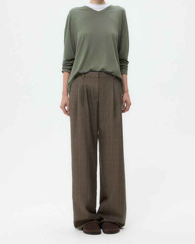 (Pre-sale) Women's Urban ChicMid-Rise Straight Leg Wool Trousers