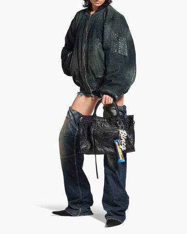 Women's black  LA City Calfskin Bag Medium