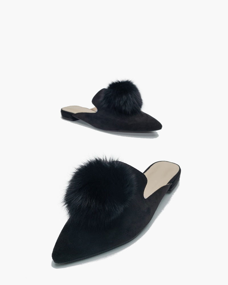 Slip On Backless Flat Heel Mules