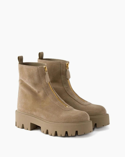 Women's Brown Suede Ankle Boots