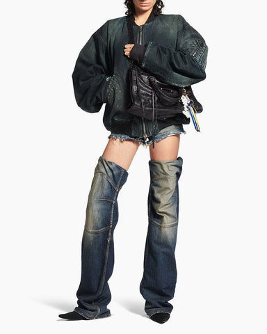 Women's black  LA City Calfskin Bag Medium