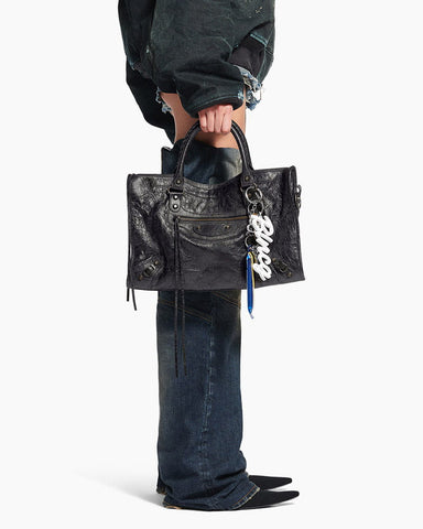 Women's black  LA City Calfskin Bag Medium