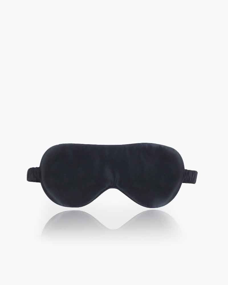 Black 19 Momme Mulberry Silk Sleep Mask