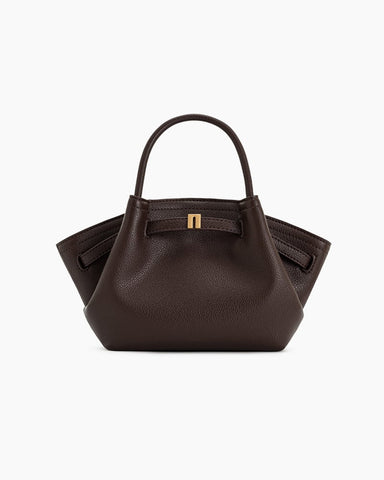 Structured Canvas Trapeze Top-Handle Bag