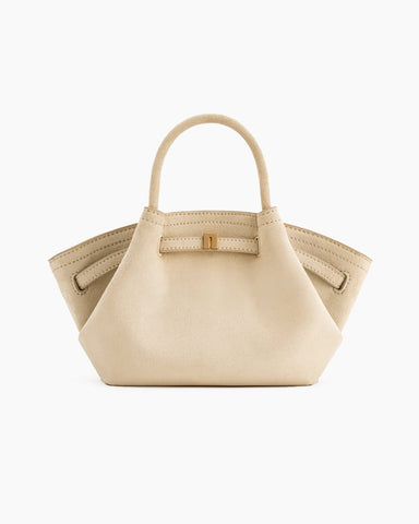 Structured Canvas Trapeze Top-Handle Bag