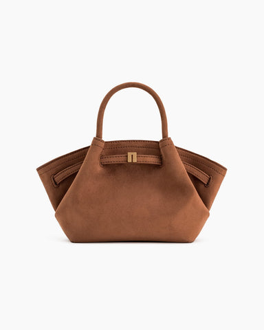 Structured Canvas Trapeze Top-Handle Bag