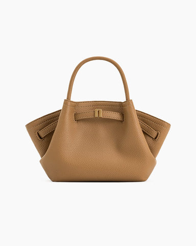 Structured Canvas Trapeze Top-Handle Bag