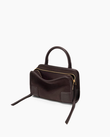 Mini Nappa Leather Convertible Top-Handle Bag