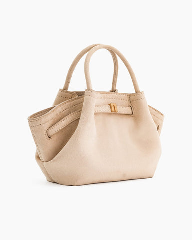 Structured Canvas Trapeze Top-Handle Bag
