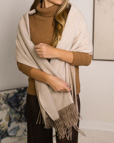 Premium Lambswool Wrap Warm Accessory