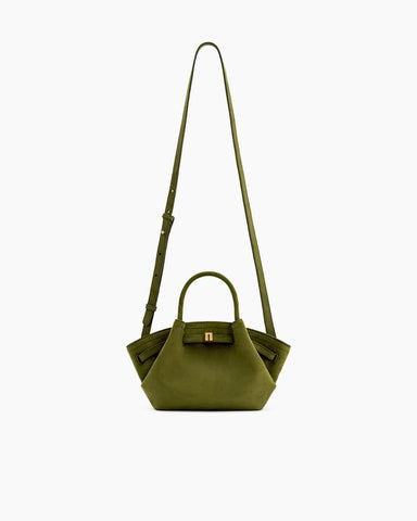 Structured Canvas Trapeze Top-Handle Bag