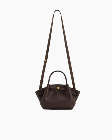Structured Canvas Trapeze Top-Handle Bag