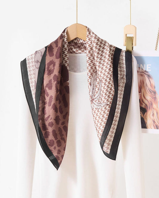 Women's Printed Mulberry Silk Square Scarf