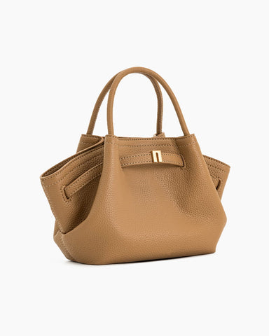 Structured Canvas Trapeze Top-Handle Bag
