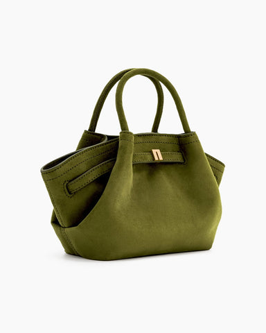 Structured Canvas Trapeze Top-Handle Bag