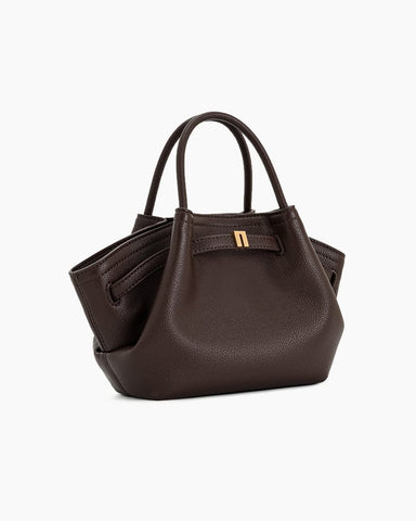 Structured Canvas Trapeze Top-Handle Bag