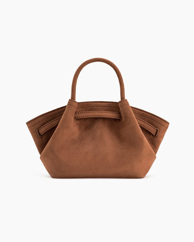 Structured Canvas Trapeze Top-Handle Bag