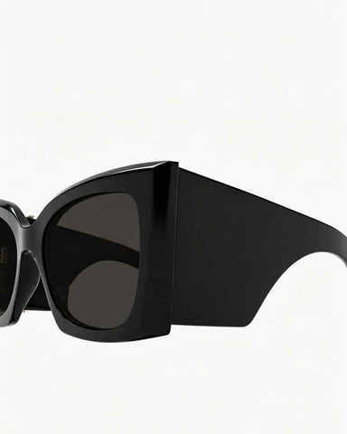 Black Angular Cat-Eye UV400 Sunglasses