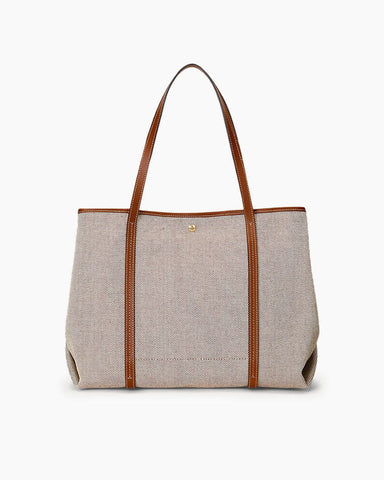 Women's Canvas & Leather Large Emerie Tote Bag