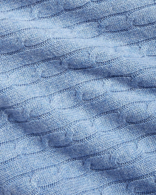 Cable-Knit Cotton Throw Blanket