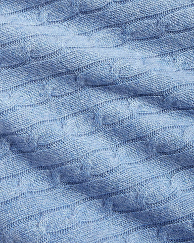 Cable-Knit Cotton Throw Blanket