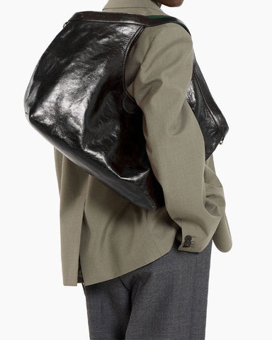 Large Black Leather Tote for Executive Daily Commutes