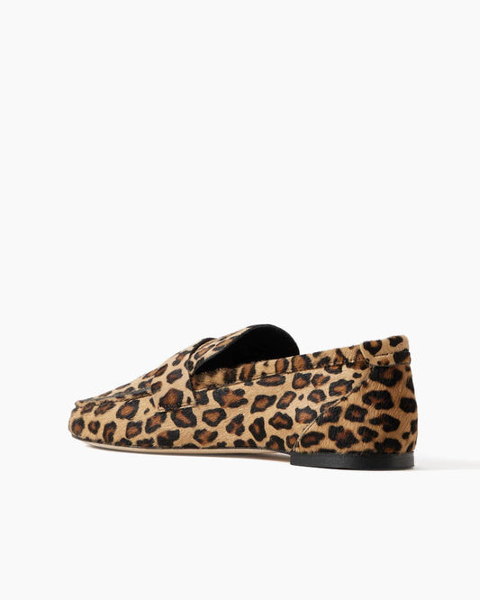 (Pre-sale)Leopard-Print Calf Hair Loafers