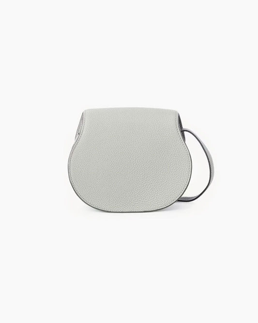 Small Leather Saddle Bag Curved Flap