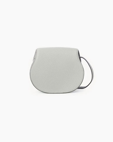 Small Leather Saddle Bag Curved Flap