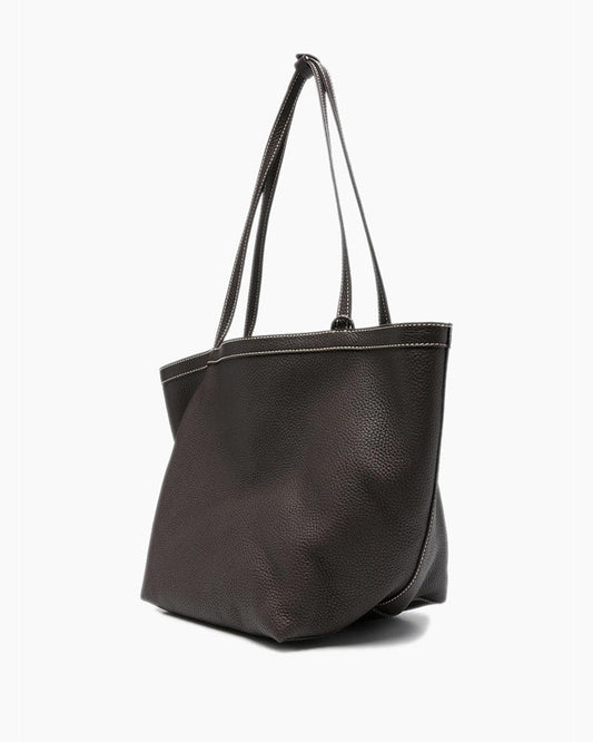 Women's Contrast-stitching Tote Bag Leather Tote Bag