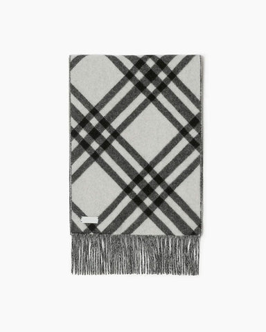 Soft Lambswool Plaid Scarf Winter Warmth