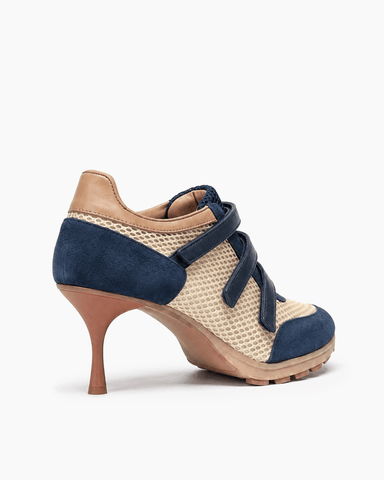 (Pre-sale) Breathable Mesh Triple-Strap Sneaker Heels