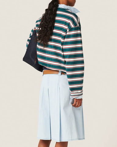 Striped Cotton Jersey Long Sleeve Tee
