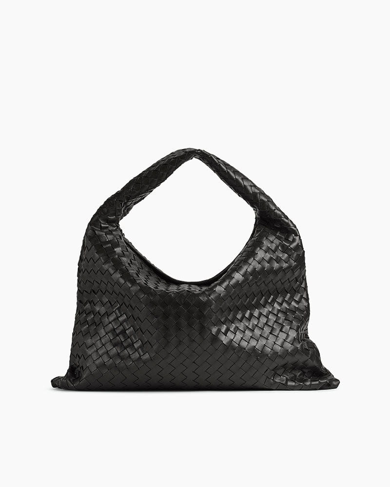 Women's Large Hop Intrecciato Leather Shoulder Bag